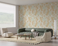 Sun-Drenched Woodland Ferns Wallpaper⁠