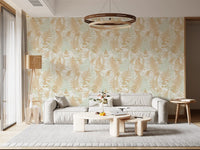 Sun-Drenched Woodland Ferns Wallpaper⁠