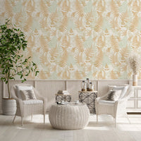Sun-Drenched Woodland Ferns Wallpaper⁠