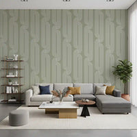 Sage Green Linear Flow Wallpaper⁠