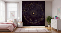 Eggplant Astro Wheel Wall Mural