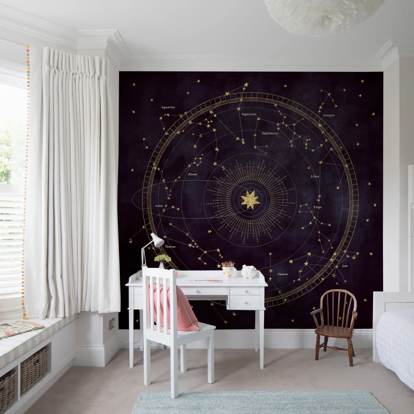 Eggplant Astro Wheel Wall Mural