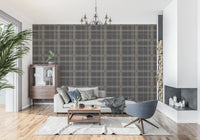 Winter Heritage - Windowpane Tartan Plaid Check - Bold High Contrast Wallpaper⁠