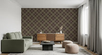 Winter Heritage - Tartan Trellis Plaid Grid - Soft Muted Hue Wallpaper⁠