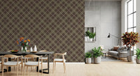 Winter Heritage - Tartan Trellis Plaid Grid - Soft Muted Hue Wallpaper⁠