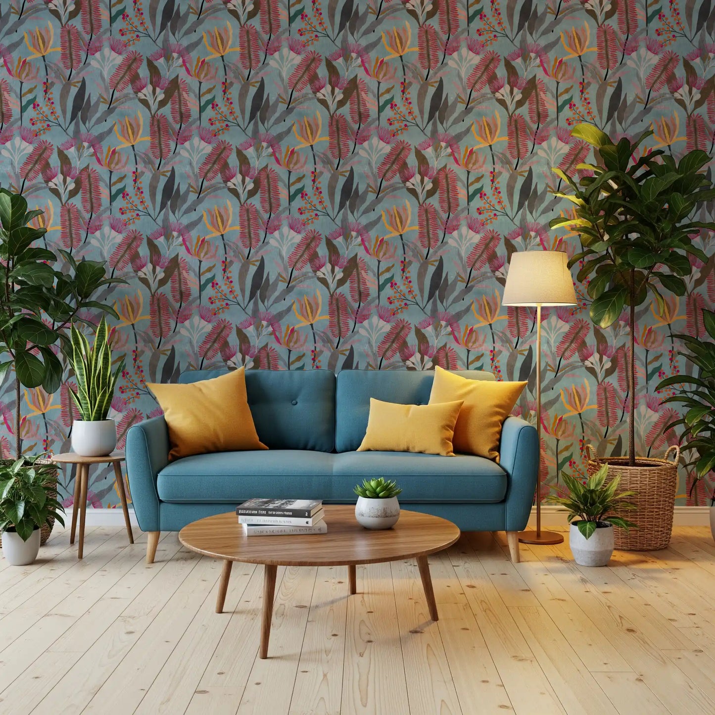 Australian Wildflower Meadow Blue Wallpaper⁠