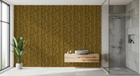 Ochre Abstract Wood Grain Waves Wallpaper⁠