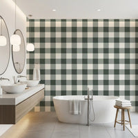 Soft Slate Checkered Grid Wallpaper⁠