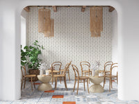 Modern Linear Spaced Strokes Pattern Wallpaper⁠