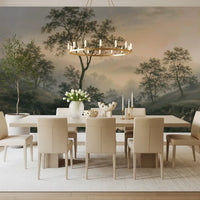 Misty River Valley Landscape Wall Mural