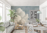 Dreamy Painted Clouds Wall Mural