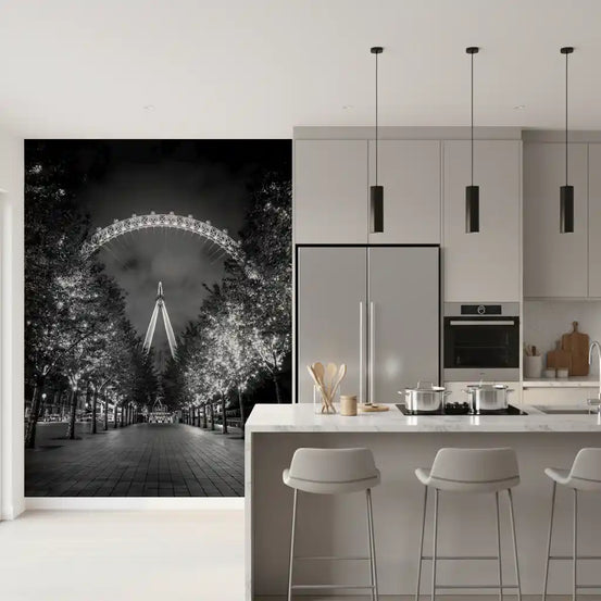 Evening Lights Urban Walkway Wall Mural