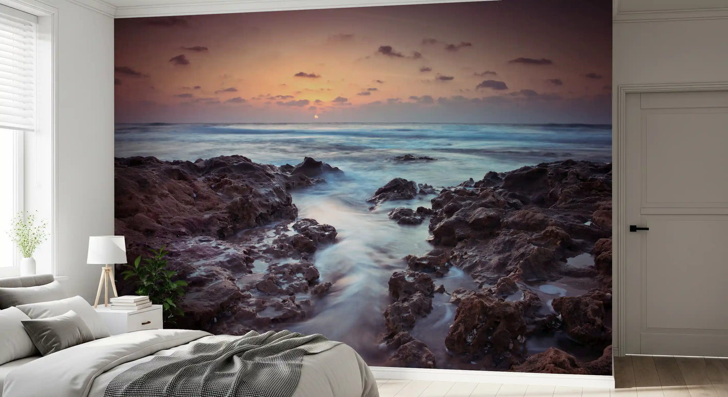 Rugged Shoreline at Dusk Wall Mural
