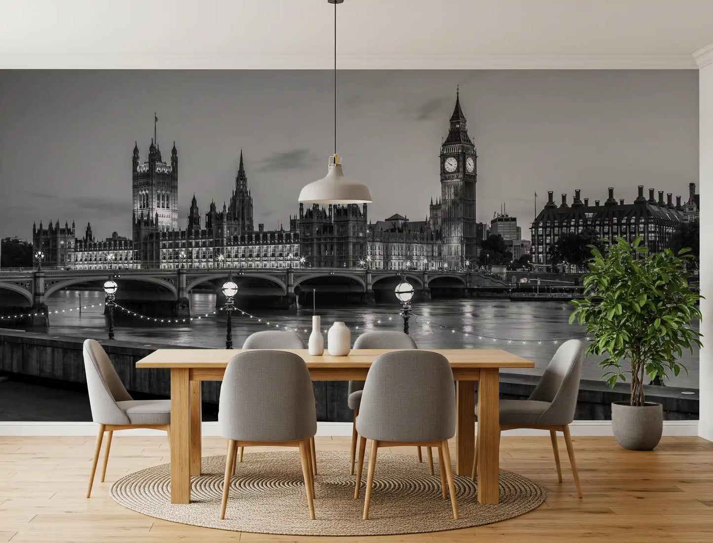 Westminster Riverside Twilight Wall Mural