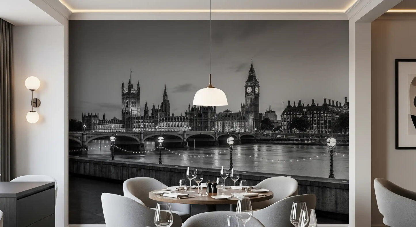 Westminster Riverside Twilight Wall Mural