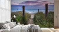 Coastal Grasses and Seascape Wall Mural