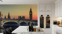 Westminster Bridge Sunset Silhouette Wall Mural