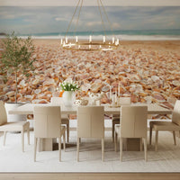 Sunlit Seashell Bed Wall Mural