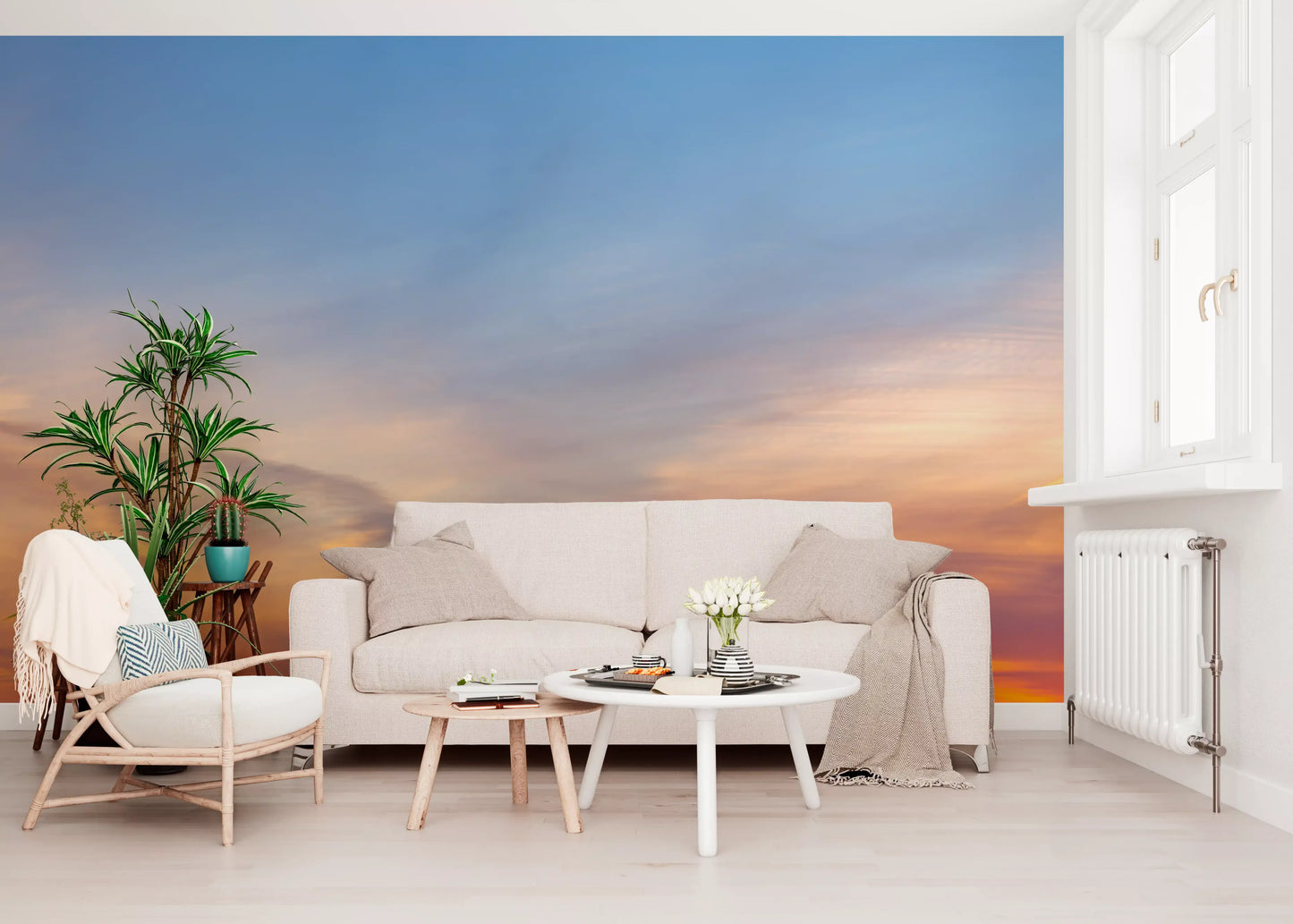 Amber Dusk Atmospheric Sky Wall Mural