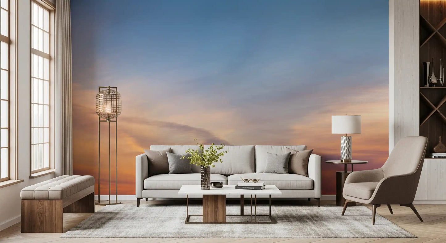 Amber Dusk Atmospheric Sky Wall Mural