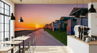 Golden Hour Promenade Wall Mural