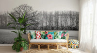 Misty Meadow Morning Wall Mural