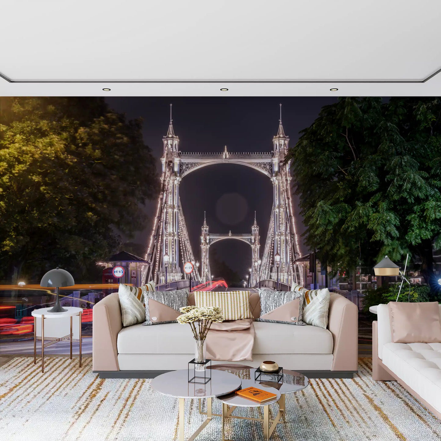 Metropolitan Bridge Light Trails Wall Mural