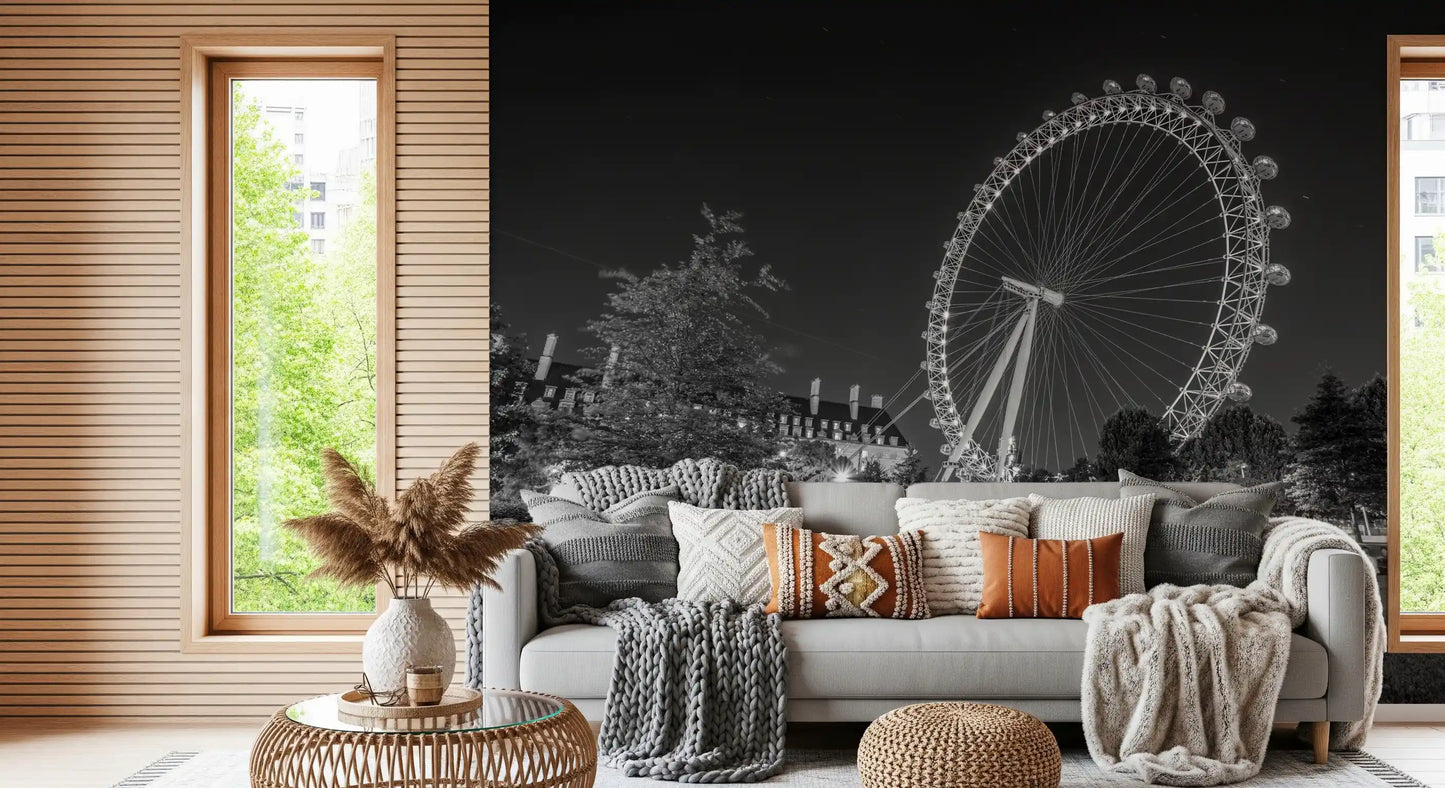 Evening Park Riverside Landmark Wall Mural