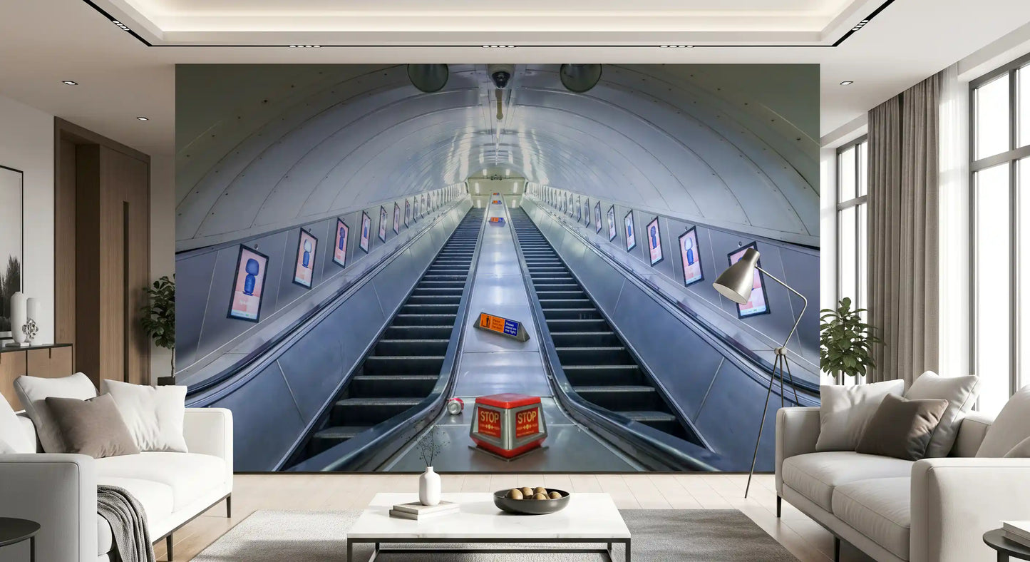Industrial Transit Symmetry Wall Mural