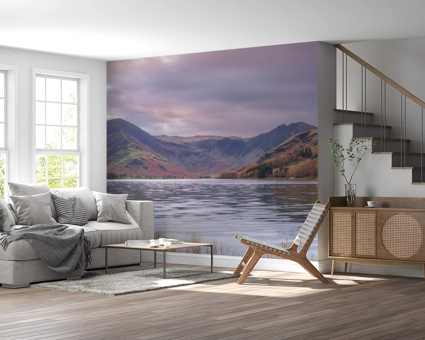 Serene Mountain Wilderness Scenery Wall Mural