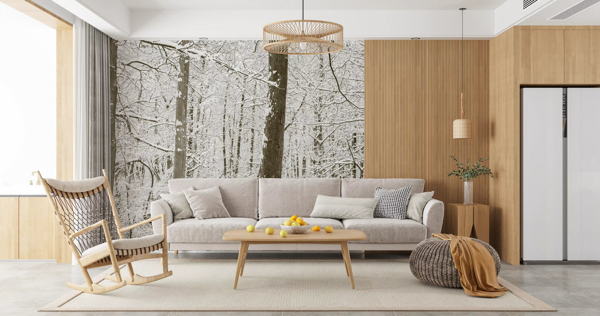 Frosted branches lace over this Frosty Woodland Whispers wall mural GD12836
