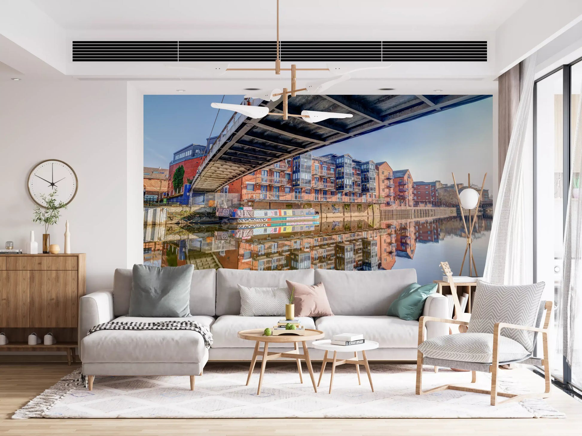 Lounge given a river view by this Steel Bridge wall mural GD12837
