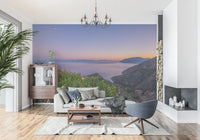 Mediterranean Twilight Village Vista Wall Mural