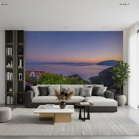 Mediterranean Twilight Village Vista Wall Mural