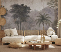 Misty River Expedition Scene Wall Mural