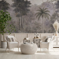 Misty River Expedition Scene Wall Mural
