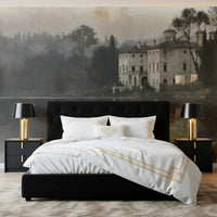Aged Canvas Waterfront Retreat Wall Mural