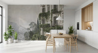 Vintage Mediterranean Estate View Wall Mural