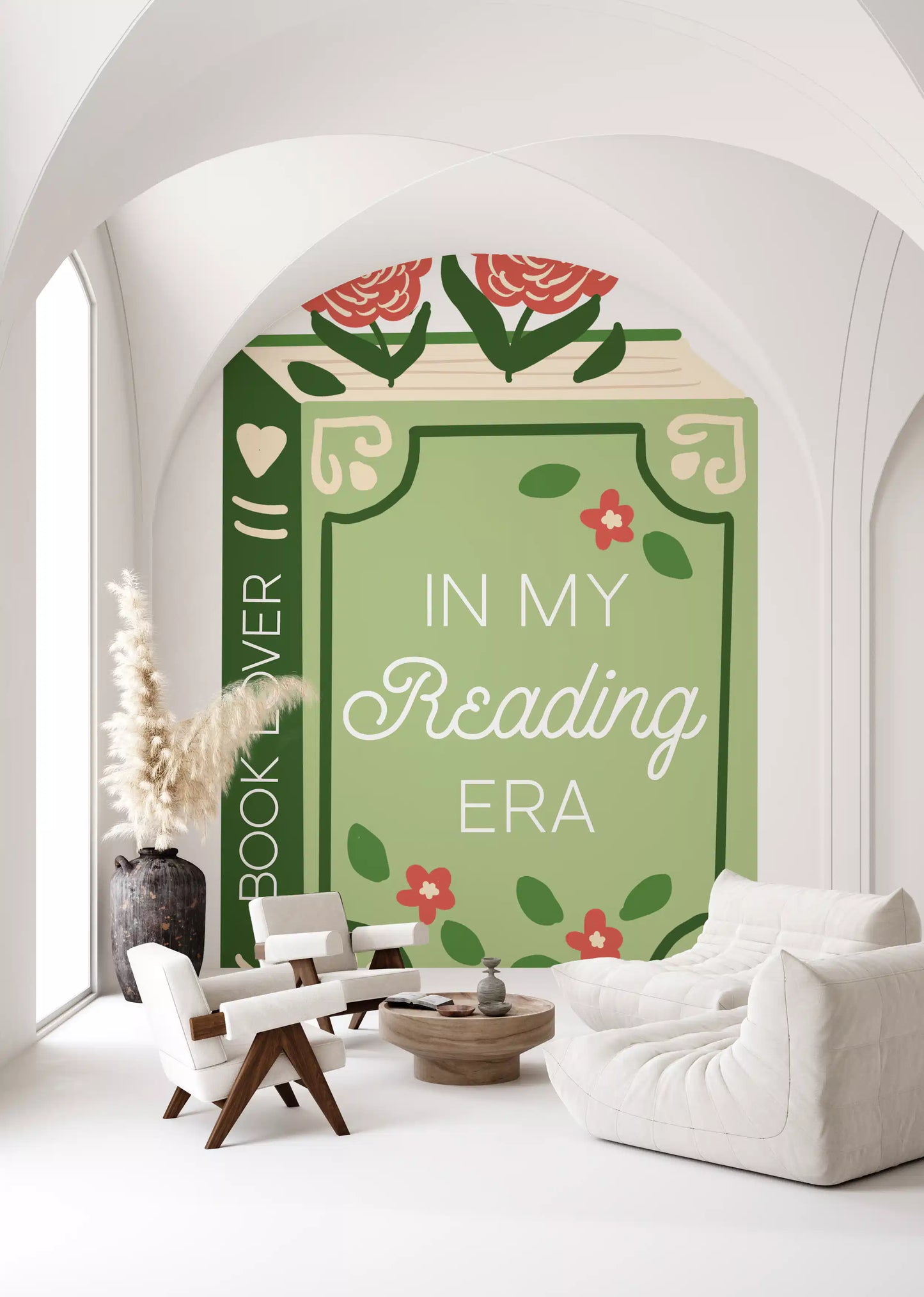 Book Lover Reading Era Wall Mural