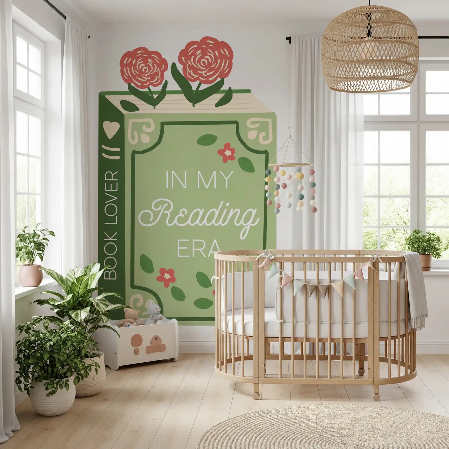 Book Lover Reading Era Wall Mural