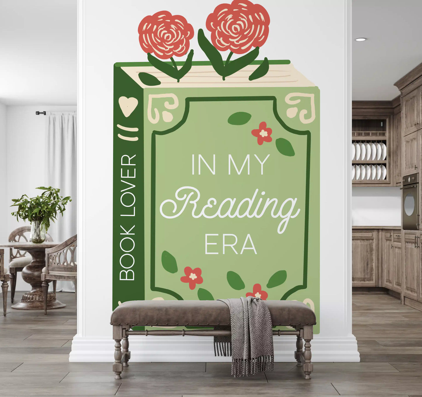 Book Lover Reading Era Wall Mural
