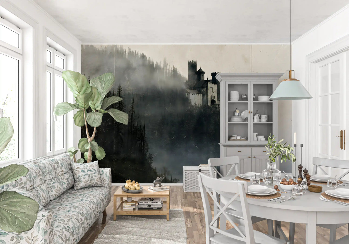 Enigmatic Stone Citadel Wall Mural