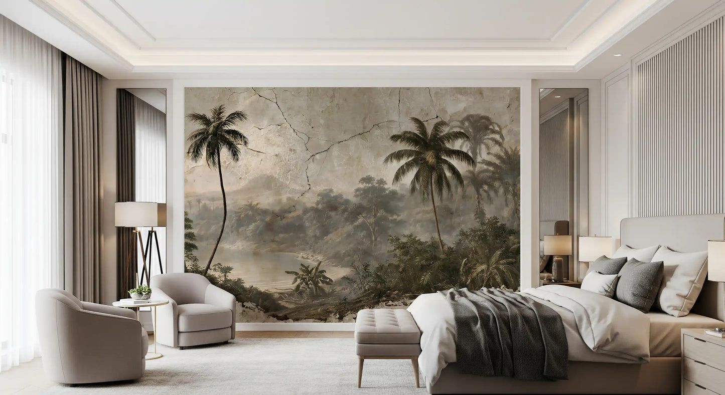 Aged Plaster Coastal Vista Wall Mural