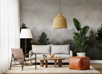 Sylvan Mist Monochrome Scene Wall Mural