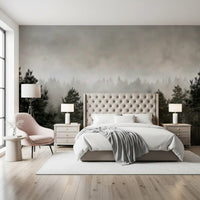 Sylvan Mist Monochrome Scene Wall Mural