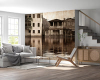 Venetian Riverside Reflection Wall Mural
