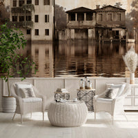 Venetian Riverside Reflection Wall Mural