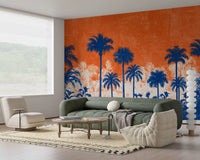 Abstract Tropical Sunset Canopy Wall Mural