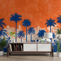 Abstract Tropical Sunset Canopy Wall Mural