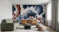 Azure Evergreen Canopy Wall Mural